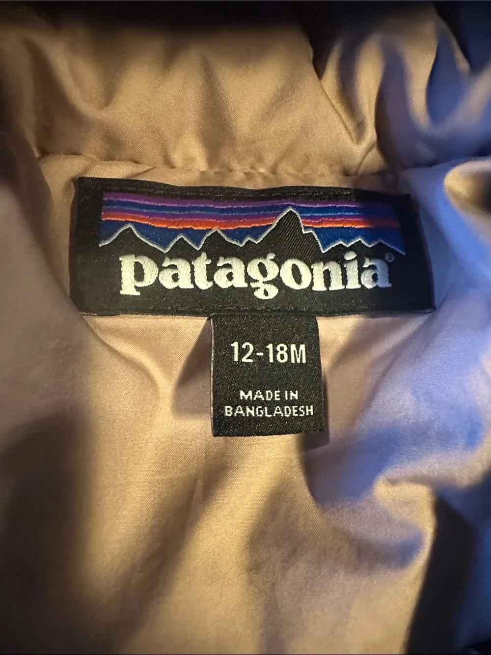 Patagonia Kids Hooded Puffer Jacket - Sage Green with Light Pink Accents